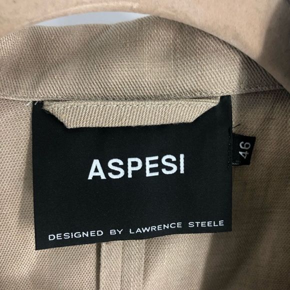 Aspesi Samuraki Single Breasted Linen Blazer Sz 46 - Picture 10 of 11